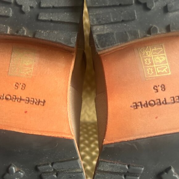 Free People Tristie Buckle Moto Tan Suede Leather Straps Knee High Boots - Picture 10 of 16